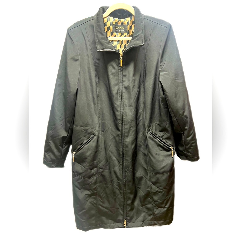 Long black wind coat